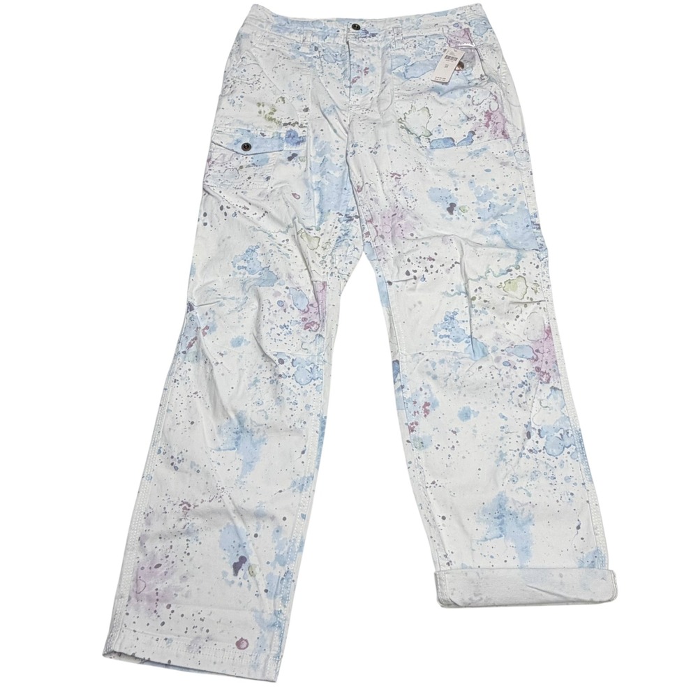 Anthropologie The Wanderer Watercolor Paint Splash Cargo Pants
